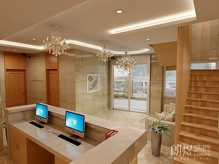 成都商务宾馆装修-门头效果图
