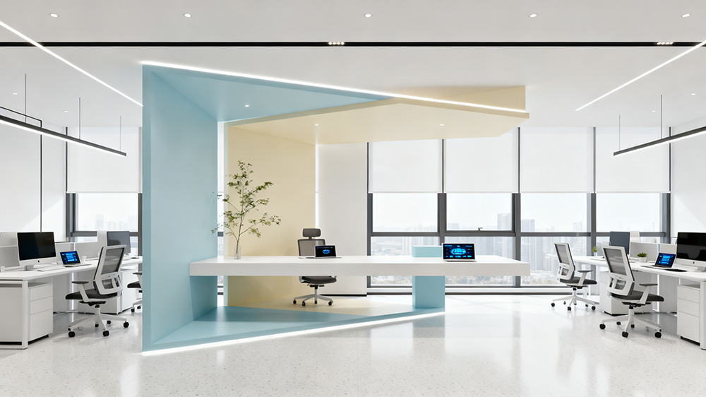 现代简约风格办公室设计装修效果图