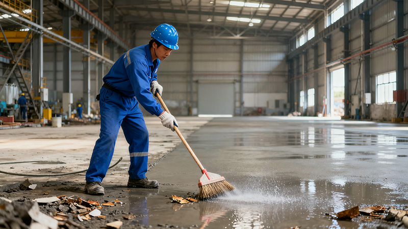 钢结构厂房地面施工养护