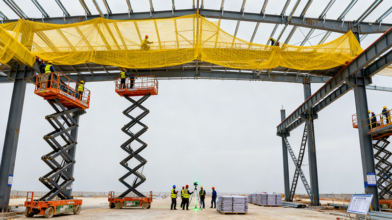 钢结构厂房施工人员防坠安全网